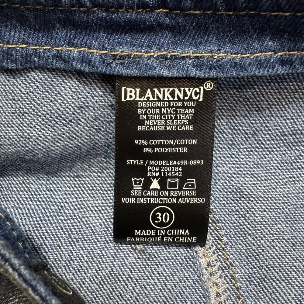 NWT New Blank NYC Denim Coated Metallic Heart Mini Skirt Size 30 - Picture 7 of 7